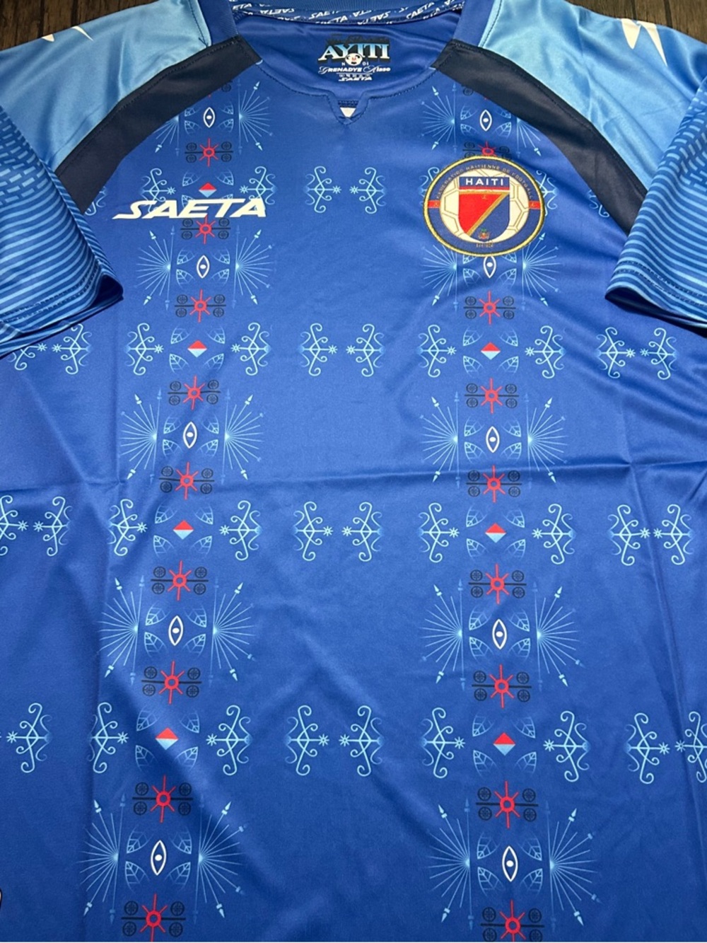 Saeta brand HAITI National Team Men's World Cup JERSEY Sz M,L,XL,2X New w tags
